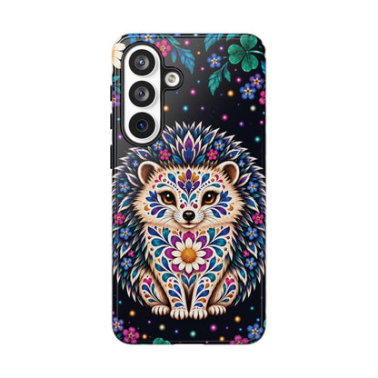 Vibrant Purple and Teal Calavera Hedgehog Phone Case - Multicolor Phone Case - Samsung Galaxy S26 Plus / Glossy