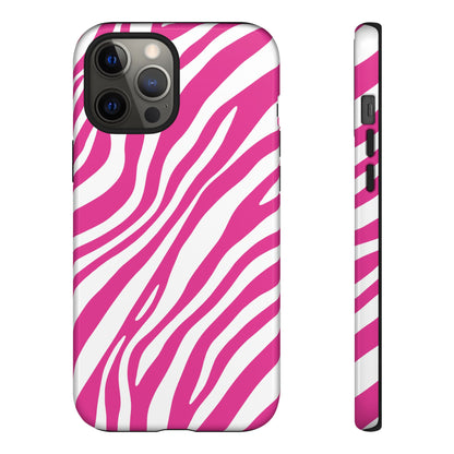 Modern Hot Pink Zebra Print Phone Case
