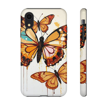 iPhone XR / Glossy Phone Case - Abstract Butterflies Design Phone Case