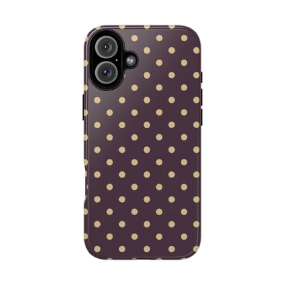 Purple with Yellow Dot Pattern Phone Case