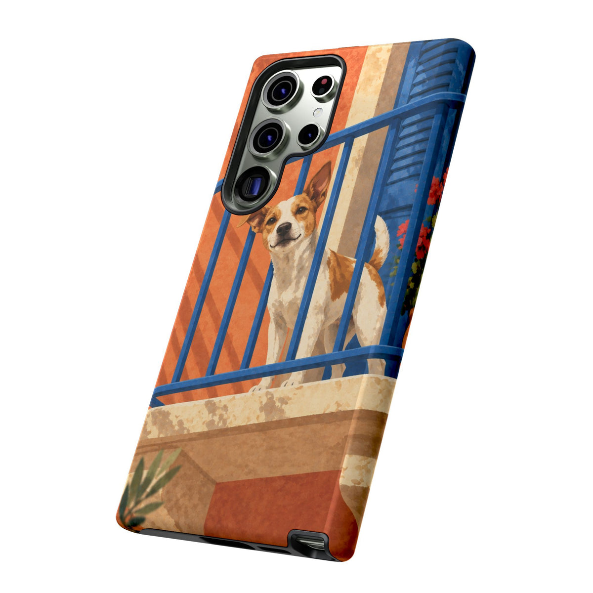 Jack Russell Terrier Balcony Busybody Phone Case - Multicolor Phone Case