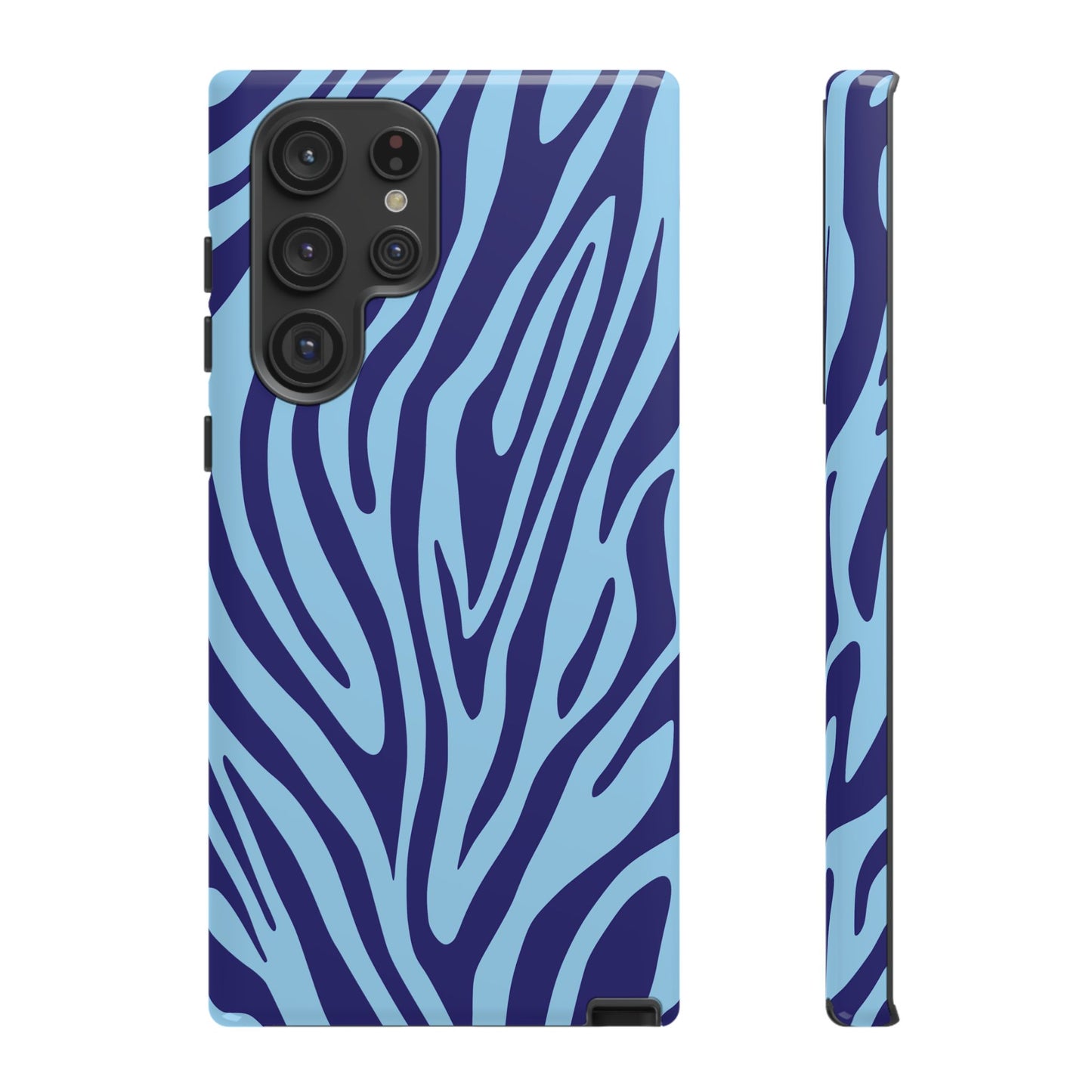 Boutique Sky Blue Tiger Print Phone Case