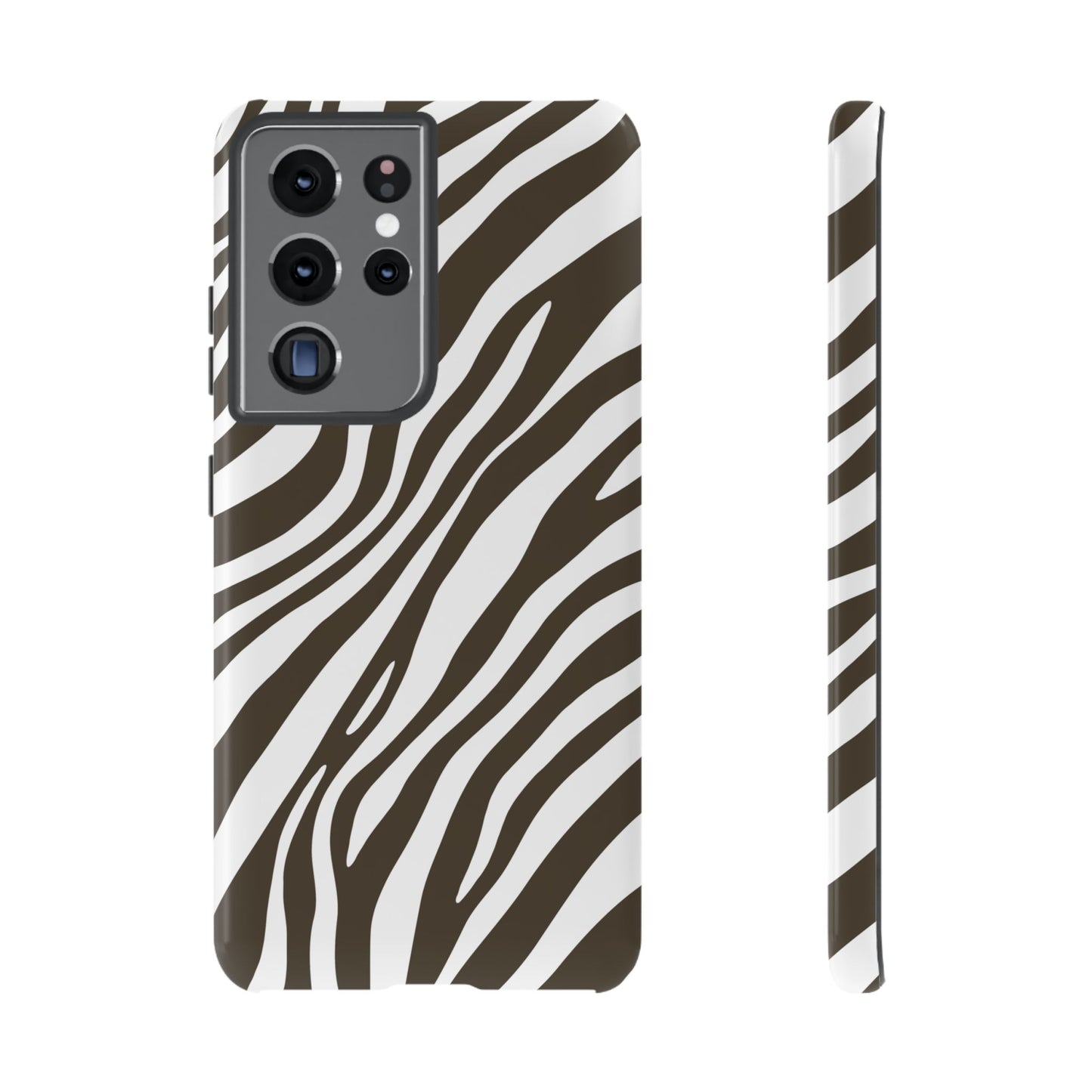 Modern Mocha Zebra Print Phone Case