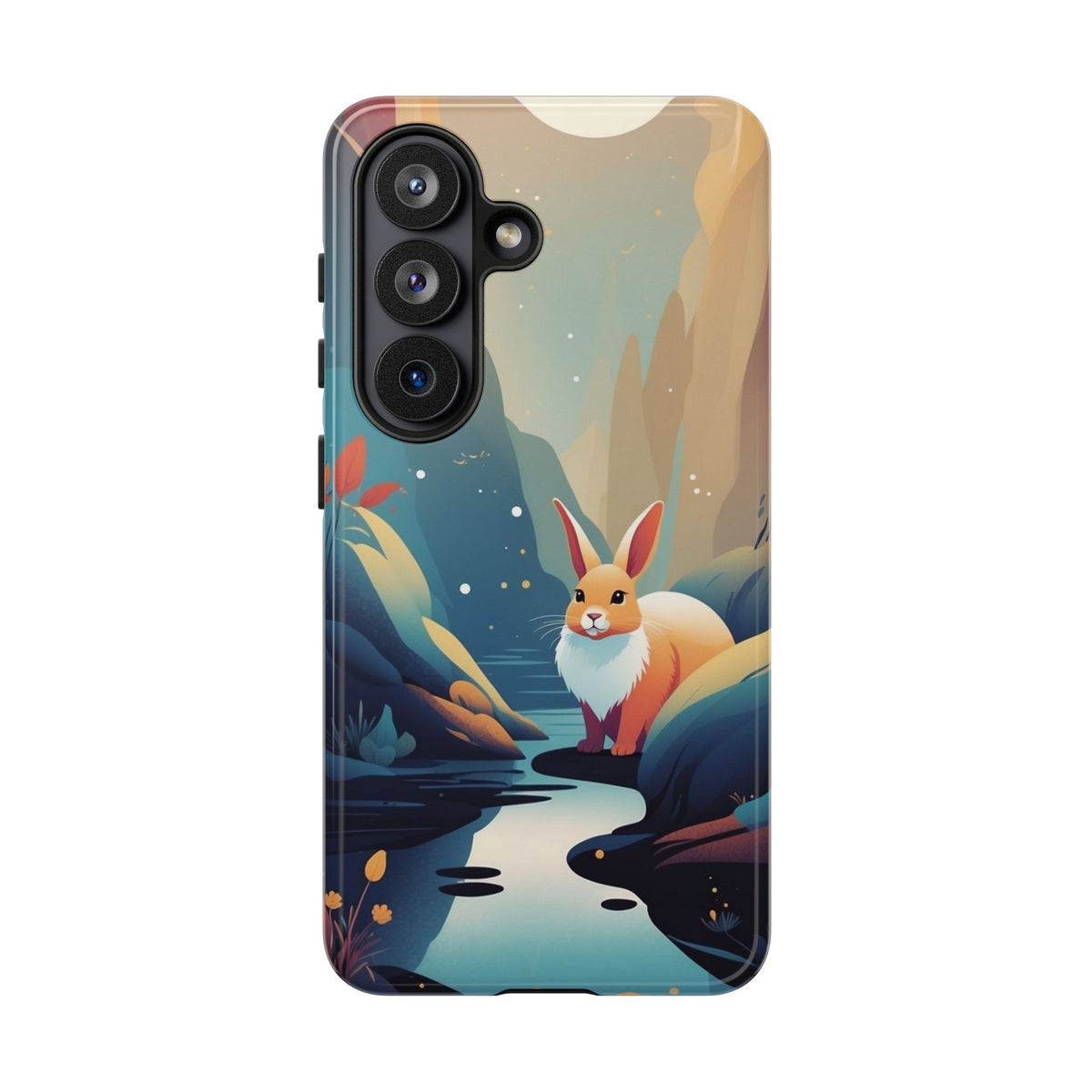 Stylised Rabbit Design Phone Case - Multicolor Phone Case - Samsung Galaxy S26 / Glossy