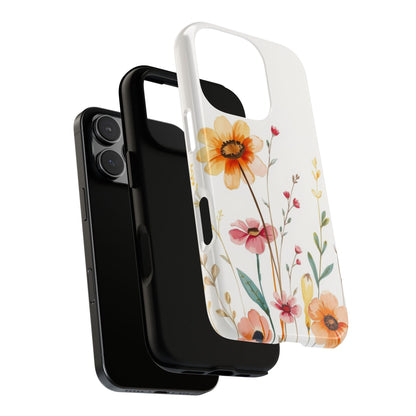 Boho Chic Watercolour Wild Blooms Pattern Phone Case - Multicolor Phone Case