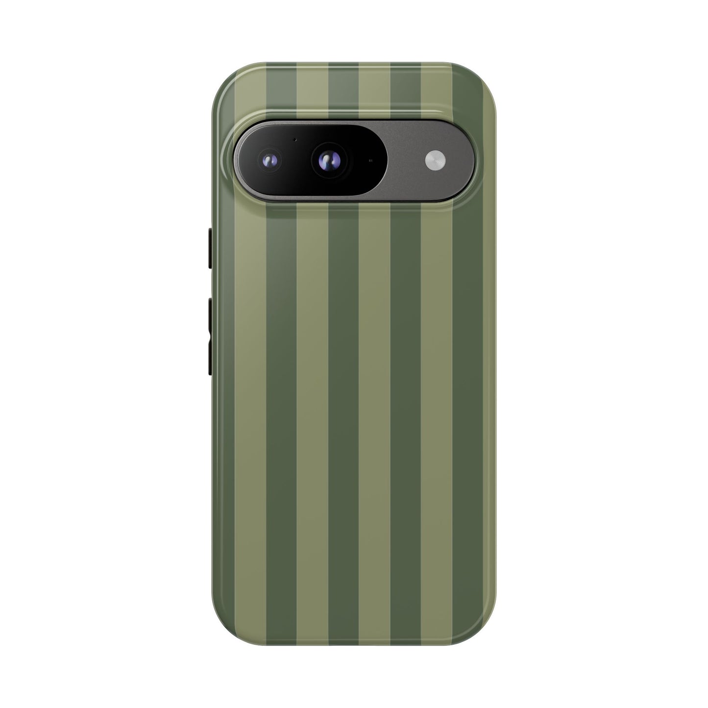 Google Pixel 9 / Glossy Phone Case - ’Green Stripe Pattern’ Phone Case
