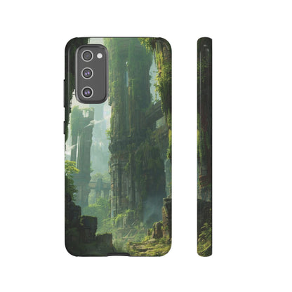 Samsung Galaxy S20 FE / Glossy Phone Case - Overgrown Future Ruins Sci-fi Phone Case