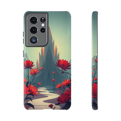 Samsung Galaxy S21 Ultra / Glossy Phone Case - Gothic Alien Garden Design Phone Case