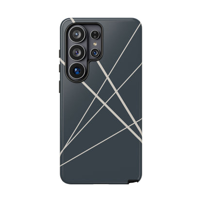 Abstract Blue with Beige Lines Phone Case - Blue Phone Case - Samsung Galaxy S26 Ultra / Glossy