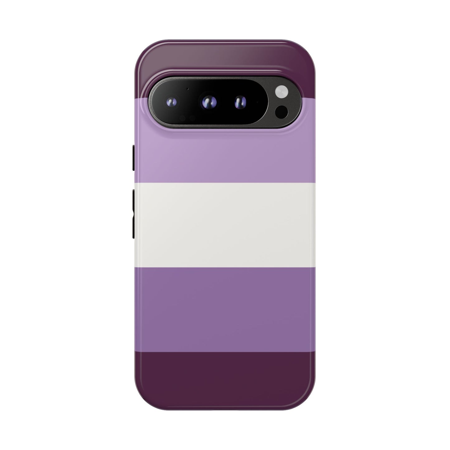 Google Pixel 9 Pro / Glossy Phone Case - Purple Stripe Pattern Phone Case