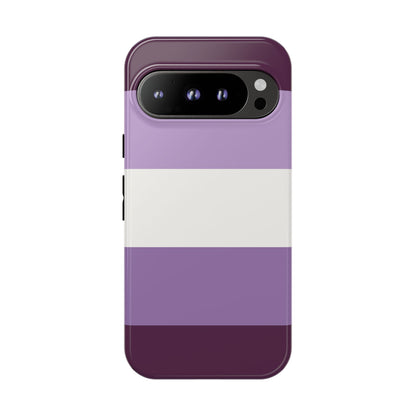 Google Pixel 9 Pro / Glossy Phone Case - Purple Stripe Pattern Phone Case
