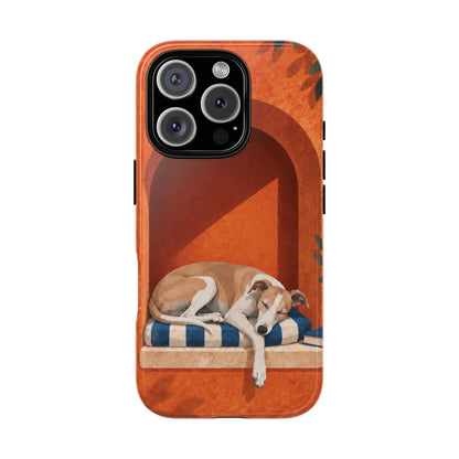 Whippet Siesta Nook Phone Case - Multicolor Phone Case - iPhone 16 Pro / Glossy