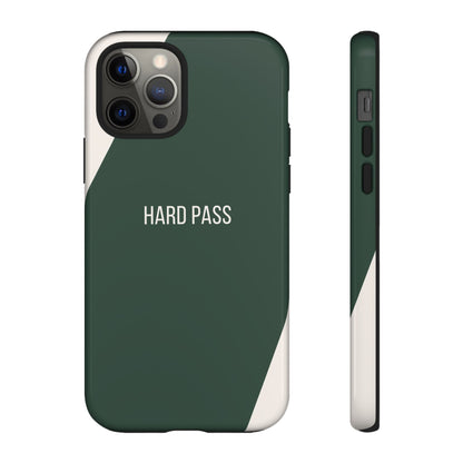 iPhone 12 Pro / Glossy Phone Case - Sassy Statement Case ’Hard Pass’ in Green & White
