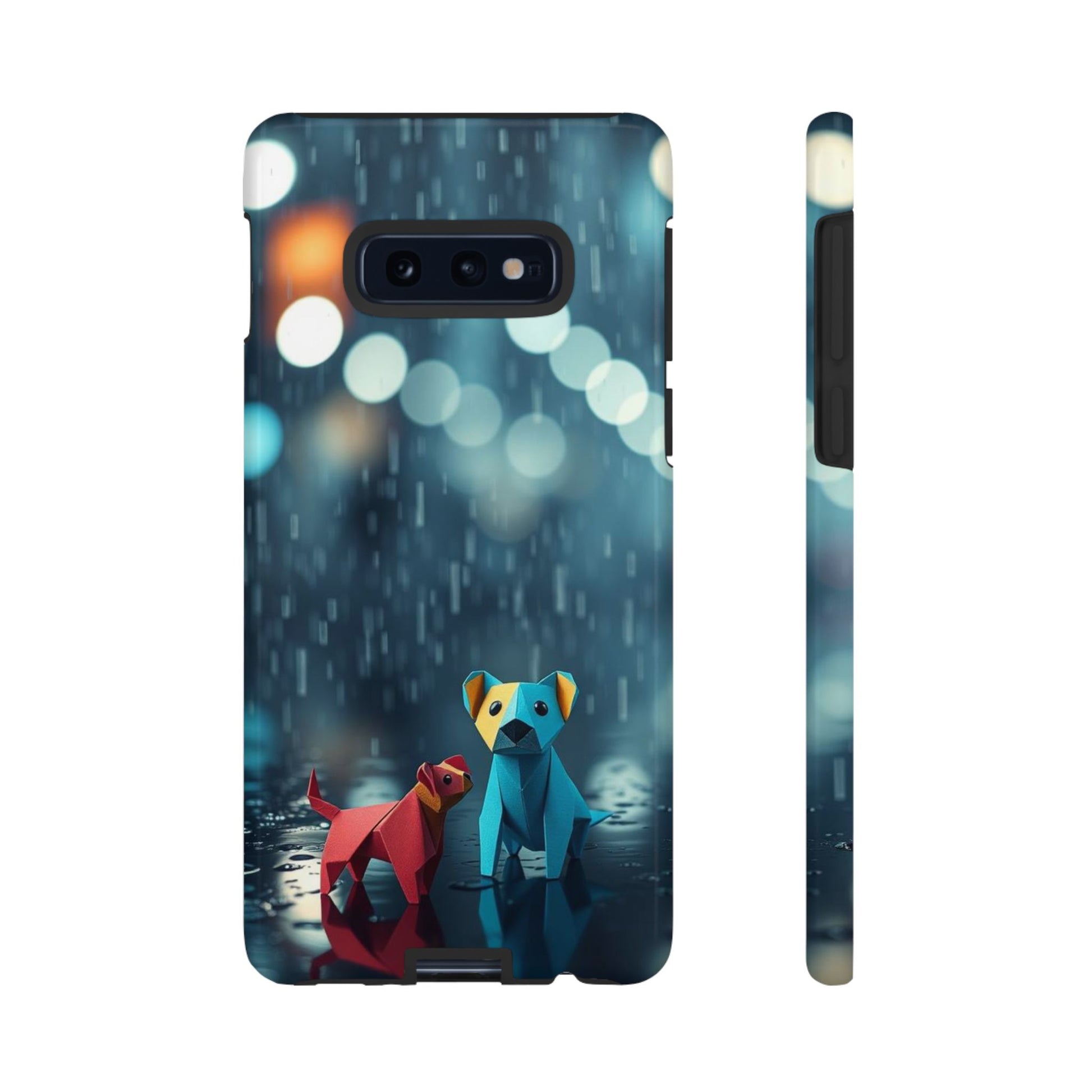 Cute Origami ’Wee Pals’ Design Phone Case - Blue Phone Case - Samsung Galaxy S10E / Glossy