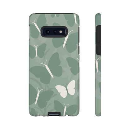 Phone Case - Minimalist Mint Green Butterfly Pattern Phone Case