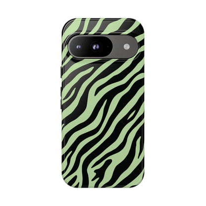 Stylish Mint Zebra Print Phone Case