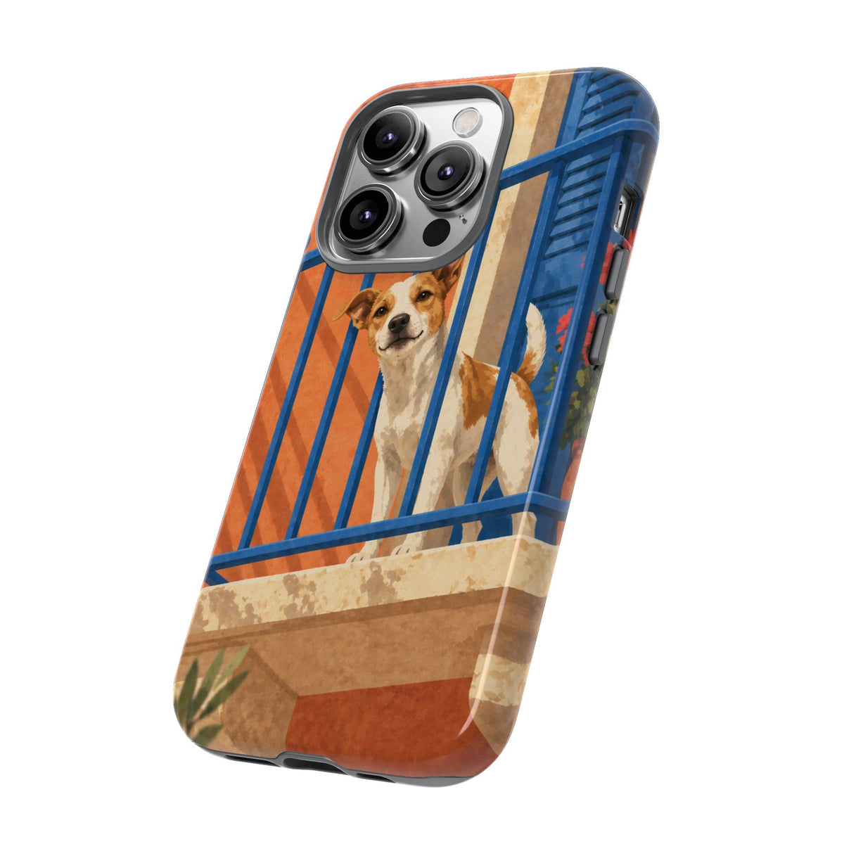 Jack Russell Terrier Balcony Busybody Phone Case - Multicolor Phone Case