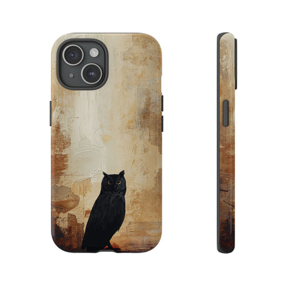 iPhone 15 / Glossy Phone Case - Beautiful Abstract Owl Design Phone Case