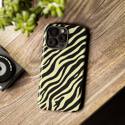 Stylish Neutral Zebra Print Phone Case