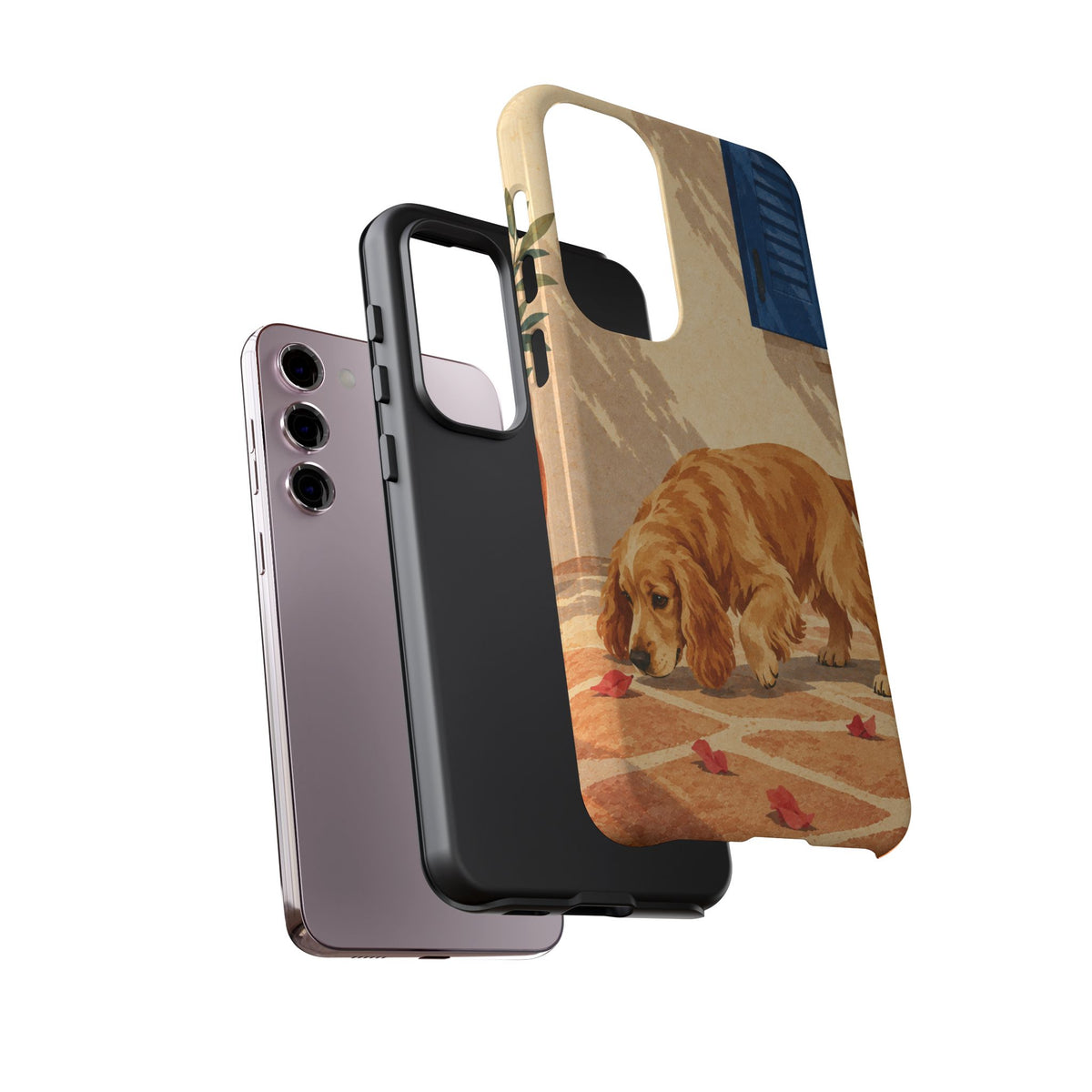 Cocker Spaniel Scent Trail Phone Case - Multicolor Phone Case