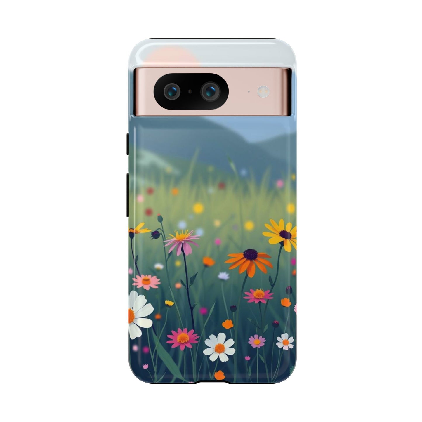 Google Pixel 8 / Glossy Phone Case - Vibrant Meadow Design Phone Case