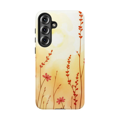 Boho Chic Watercolour Wildflower Dusk Pattern Phone Case - Multicolor Phone Case - Samsung Galaxy S25 Plus / Glossy