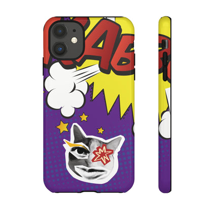 Bold Purple Pop Art Cat Phone Case - Purple Phone Case - iPhone 11 / Glossy