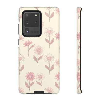 Pretty Blush Daisy Pattern Phone Case