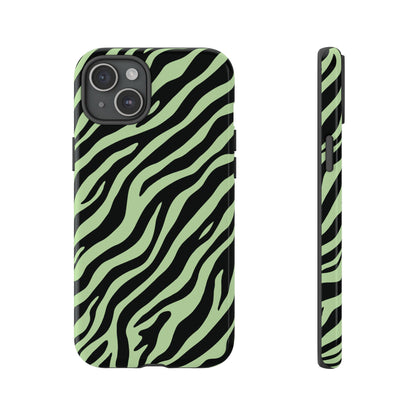 Stylish Mint Zebra Print Phone Case