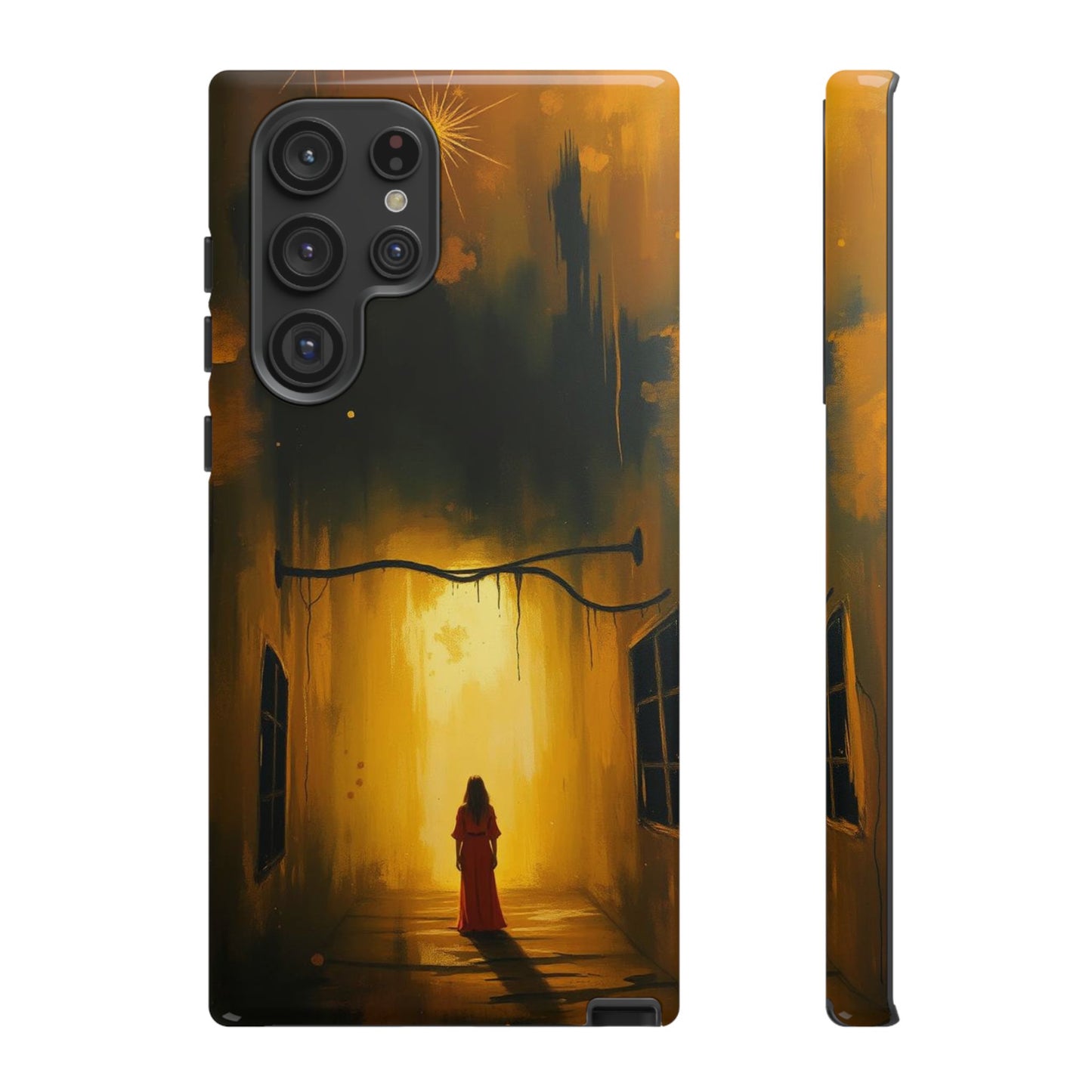 Samsung Galaxy S22 Ultra / Glossy Phone Case - Acrylic Gothic Woman in Red Phone Case