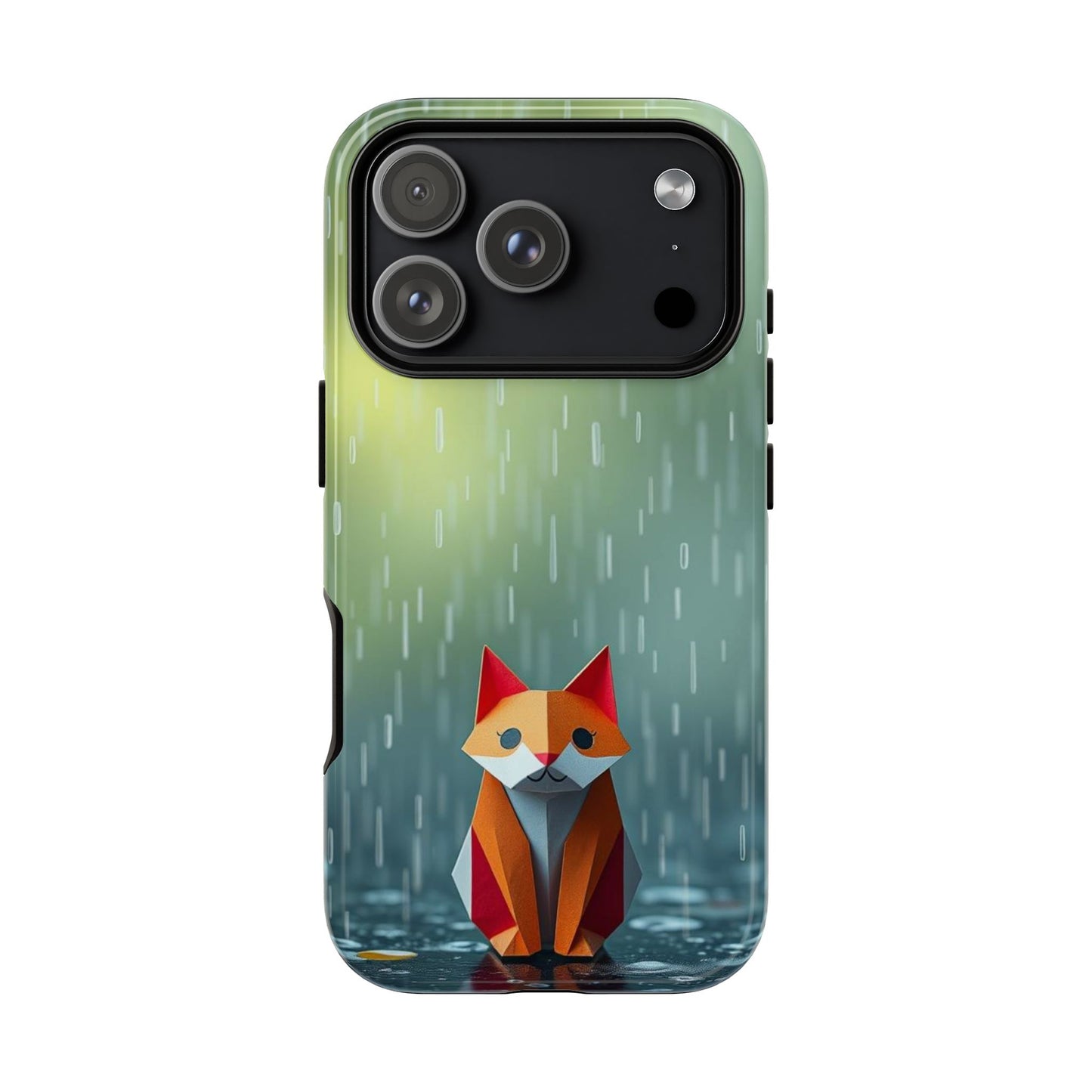 iPhone 17 Pro / Glossy Phone Case - Origami ’Soggy Fox’ Design Phone Case
