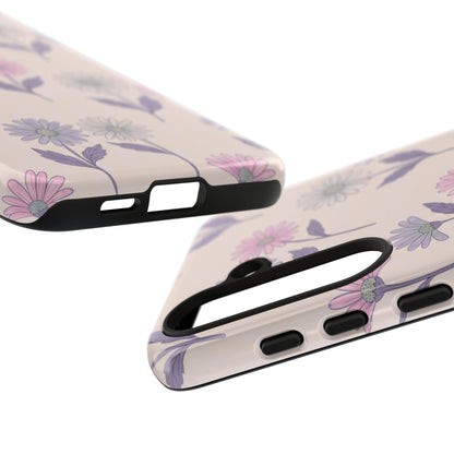 Pretty Pink & Purple Daisy Pattern Phone Case