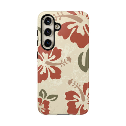 Samsung Galaxy S24 / Glossy Phone Case - ’Boho Chic Hibiscus Pattern #1’ Phone Case