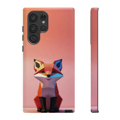Samsung Galaxy S22 Ultra / Glossy Phone Case - Origami Fox Design Phone Case