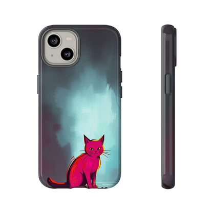 Pop Art Moody Cat Design Phone Case - Multicolor Phone Case - iPhone 14 / Glossy