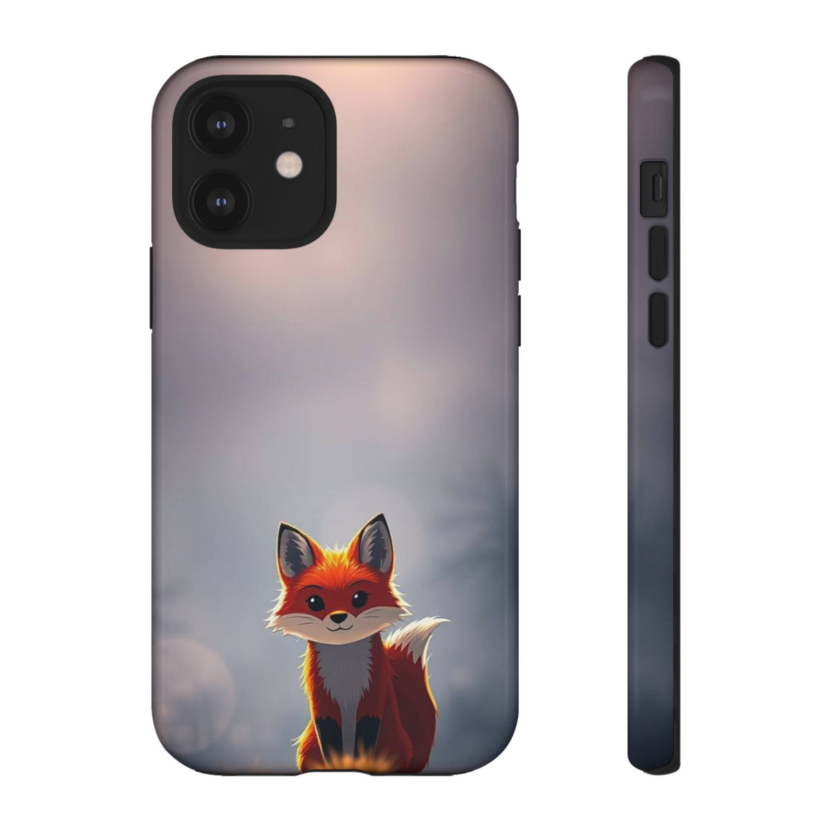 Cute Gothic Fox Design Phone Case - Multicolor Phone Case - iPhone 12 / Glossy