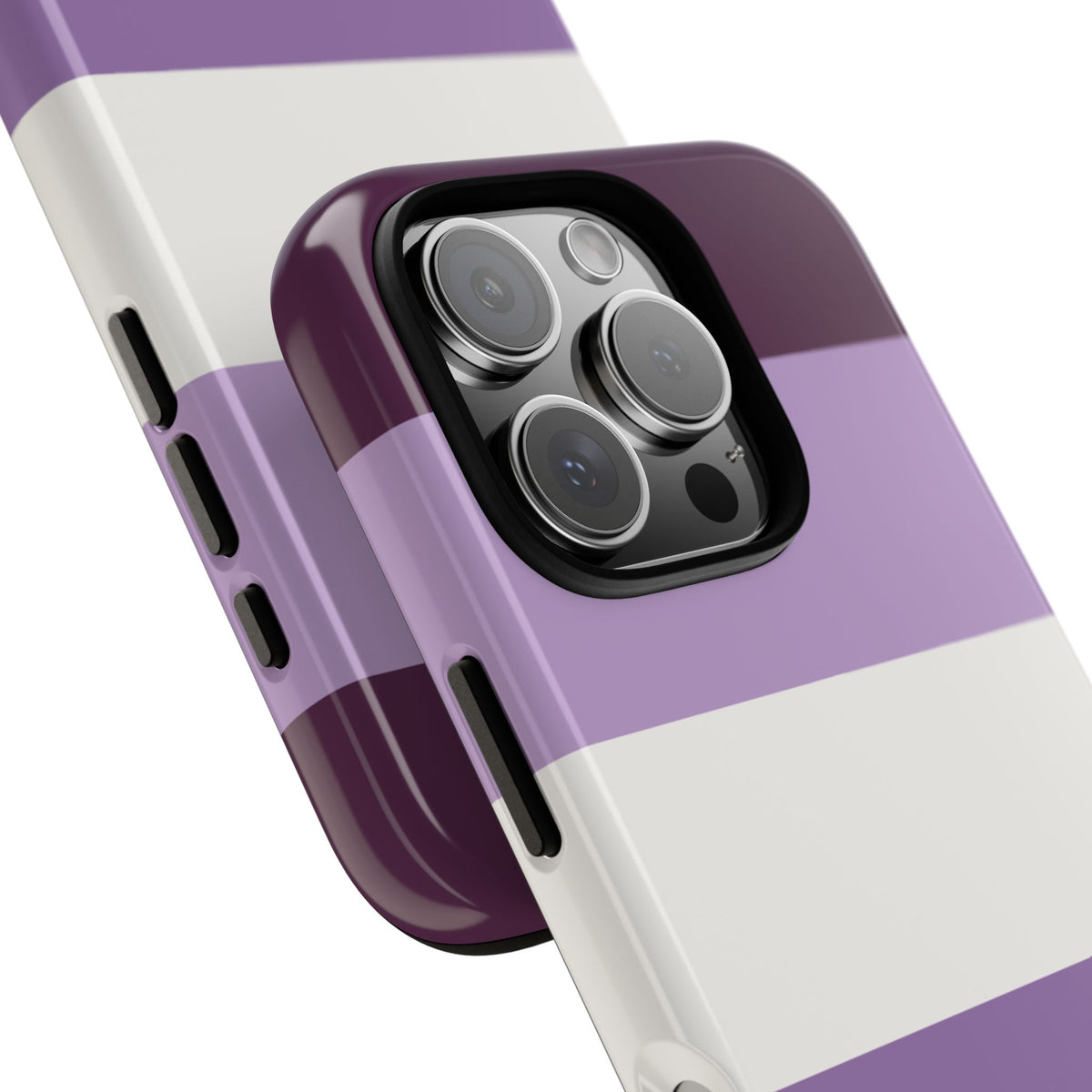 Purple Stripe Pattern Phone Case - Purple Phone Case