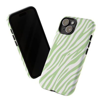 Mint Tiger Print Phone Case