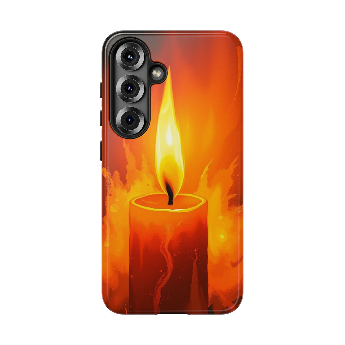 Red Candle Phone Case - Multicolor Phone Case - Samsung Galaxy S25 / Glossy