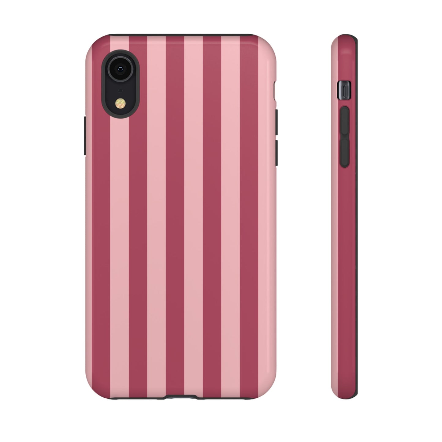 iPhone XR / Glossy Phone Case - ’Pink Stripe Pattern’ Phone Case