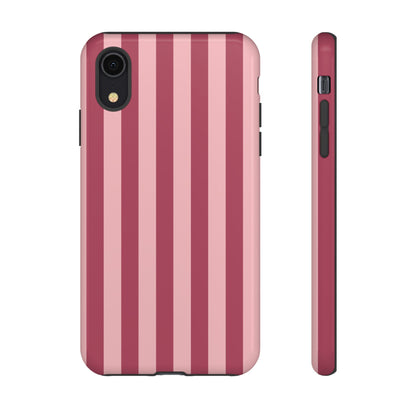iPhone XR / Glossy Phone Case - ’Pink Stripe Pattern’ Phone Case