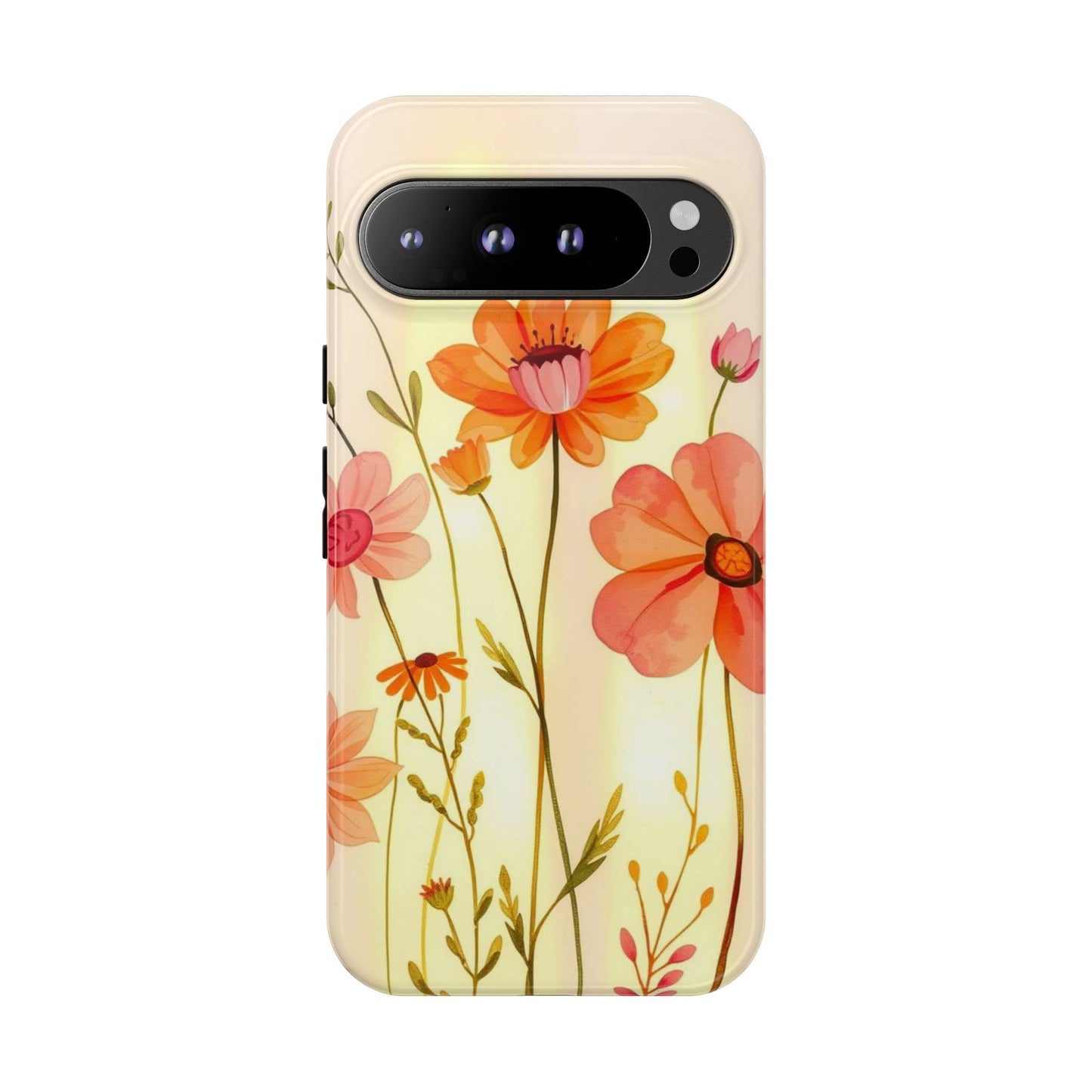 Google Pixel 9 Pro XL / Glossy Phone Case - Watercolour Bunch of Wildflowers Design Phone Case