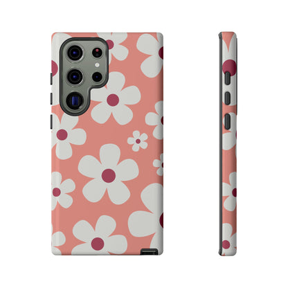 Samsung Galaxy S23 Ultra / Glossy Phone Case - Cute Pink Daisy Pattern #2 Phone Case