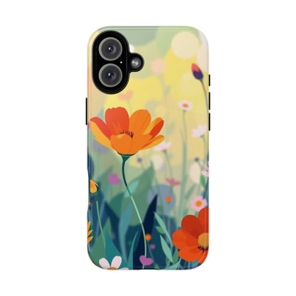 Pop Art Style Wildflower Design Phone Case - Multicolor Phone Case - iPhone 16 Plus / Glossy