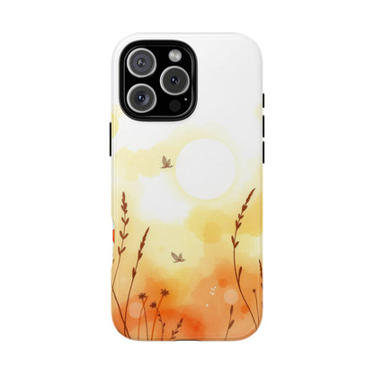 iPhone 16 Pro Max / Glossy Phone Case - Boho Chic Watercolour Wildflower Pattern Phone Case