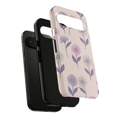 Pretty Pink & Purple Daisy Pattern Phone Case