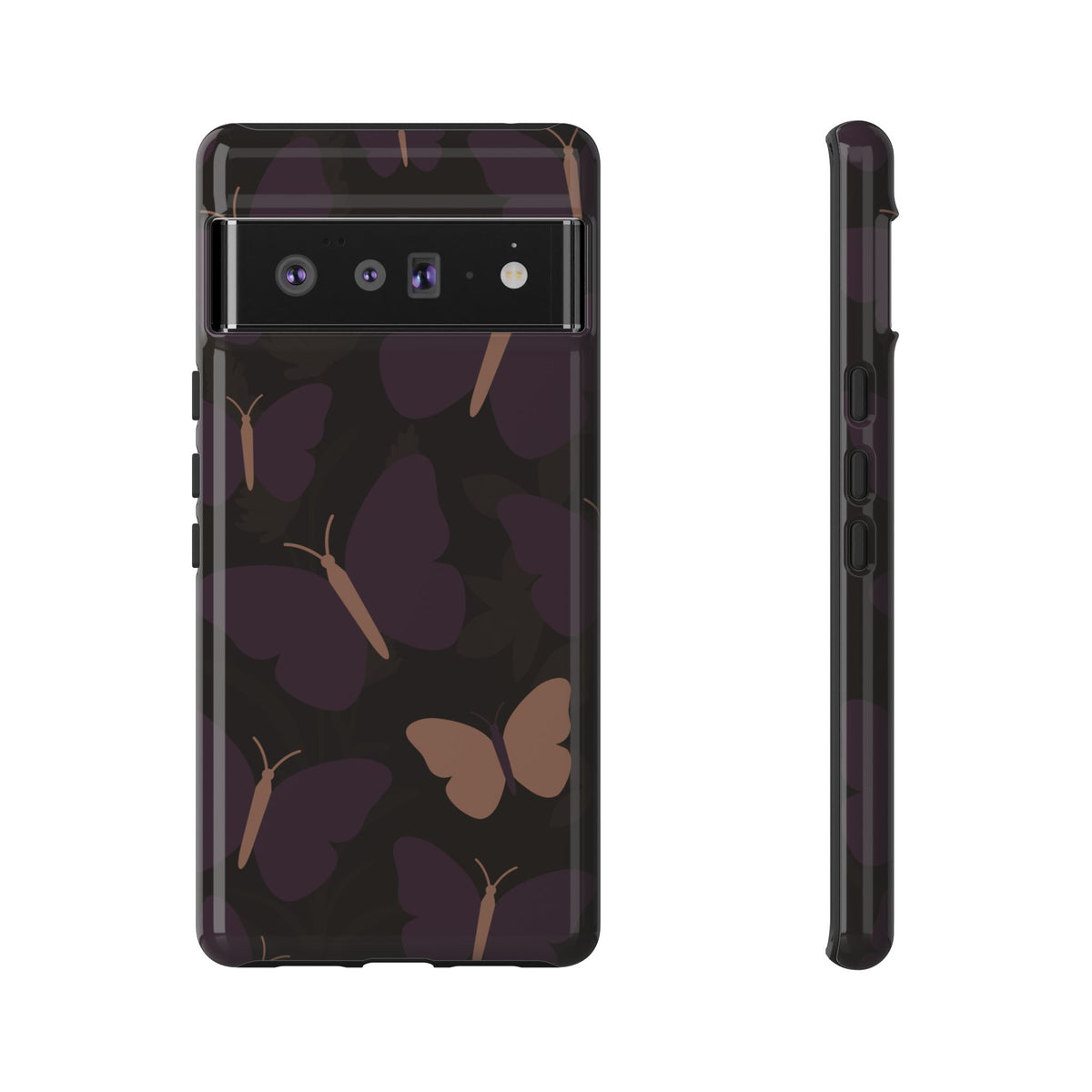 Minimalist Purple Butterfly Pattern Phone Case - Purple Phone Case - Google Pixel 6 Pro / Glossy