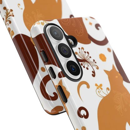 Abstract Cat Pattern Phone Case - Multicolor Phone Case