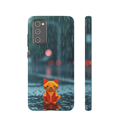 Samsung Galaxy S20 FE / Glossy Phone Case - Origami ’Soggy Cat’ Design Phone Case