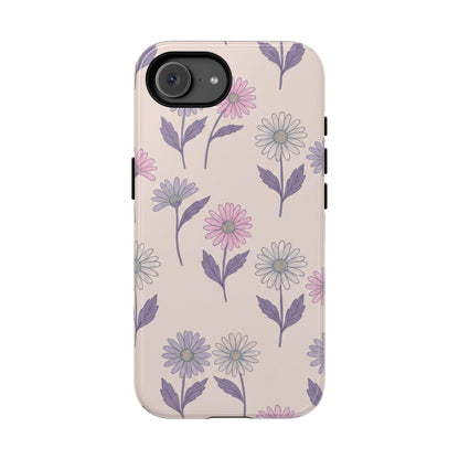 Pretty Pink & Purple Daisy Pattern Phone Case - Pink Phone Case - iPhone 17e / Glossy